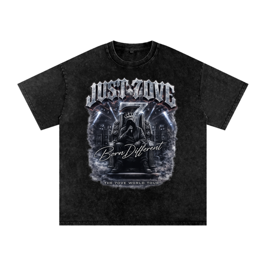 Snow Washed Oversized Cotton T-Shirt