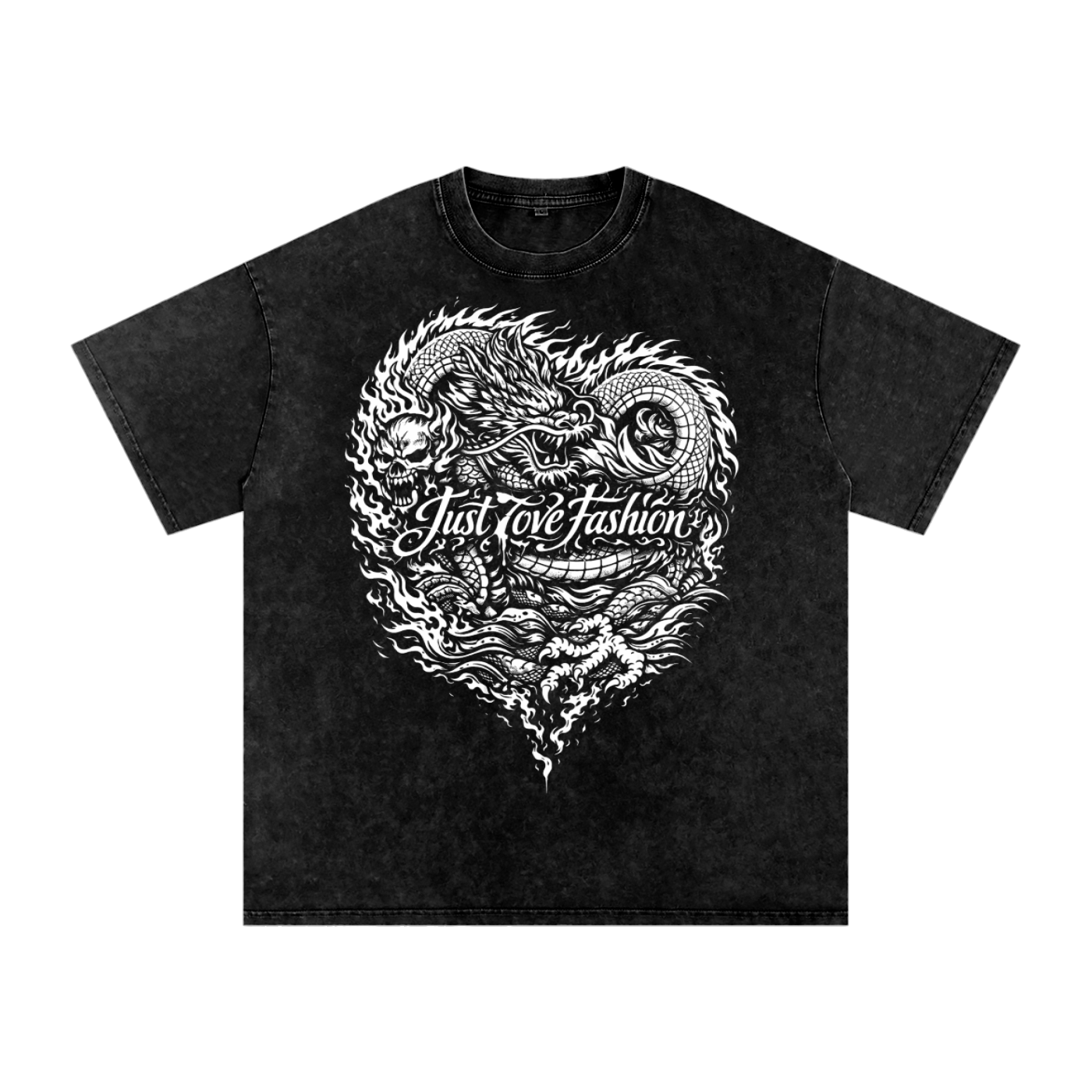 Snow Washed Oversized Cotton T-Shirt