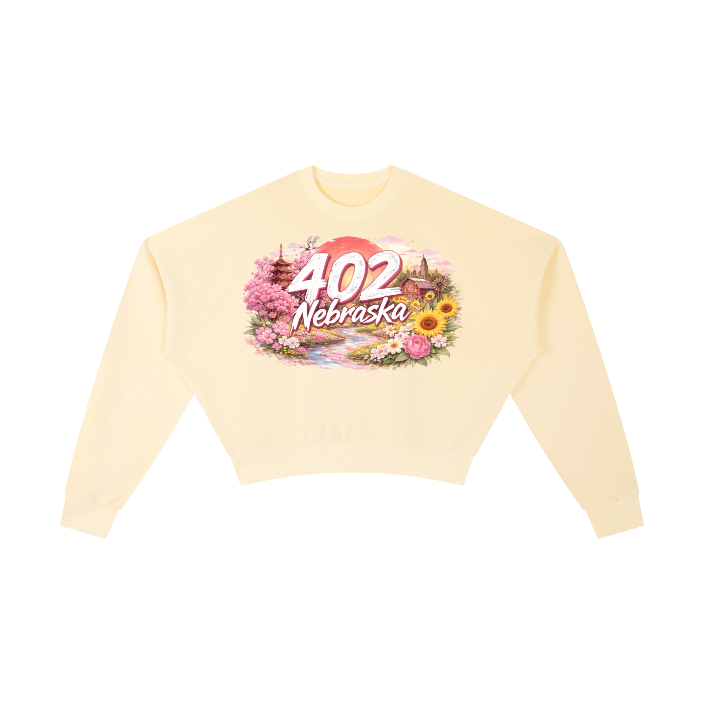 Vintage Washed Cropped Sweatshirt