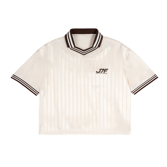 Contrast Stripes Polo Collar T-Shirt