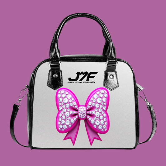 Raspberry Bow Handbag With Single Shoulder Strap