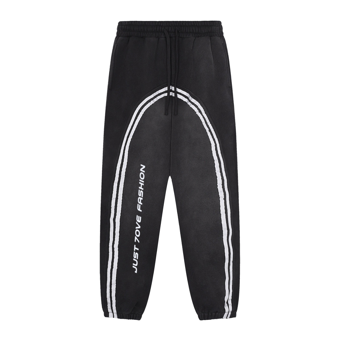 Sun Fade Contrast Tape Fleece Jogged Sweatpants