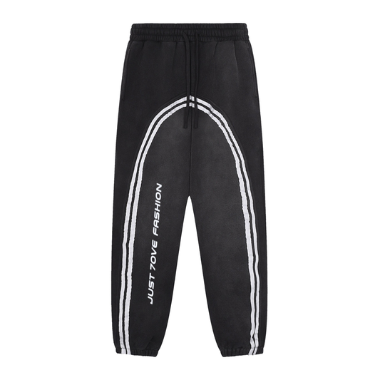 Sun Fade Contrast Tape Fleece Jogged Sweatpants