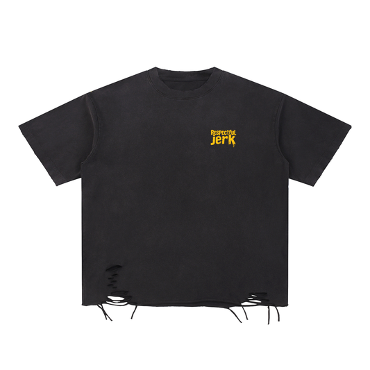 Snow Washed Raw-Hem T-Shirt