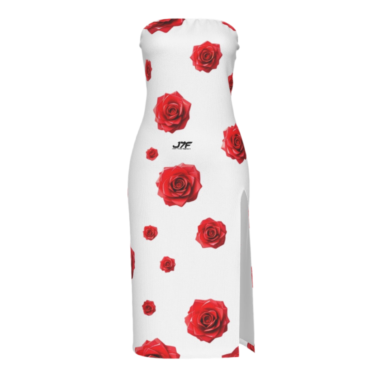 All-Over Print Women's Side Split Tube Top Dress