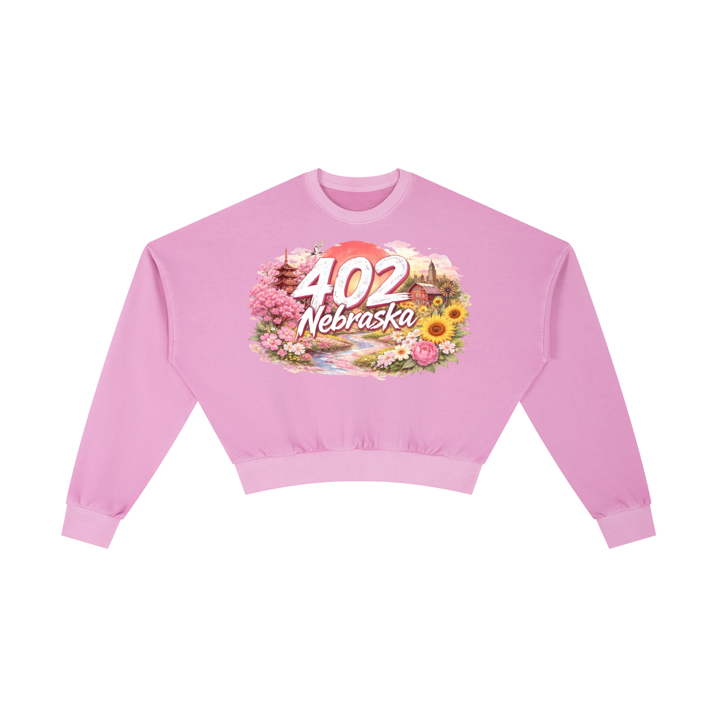 Vintage Washed Cropped Sweatshirt