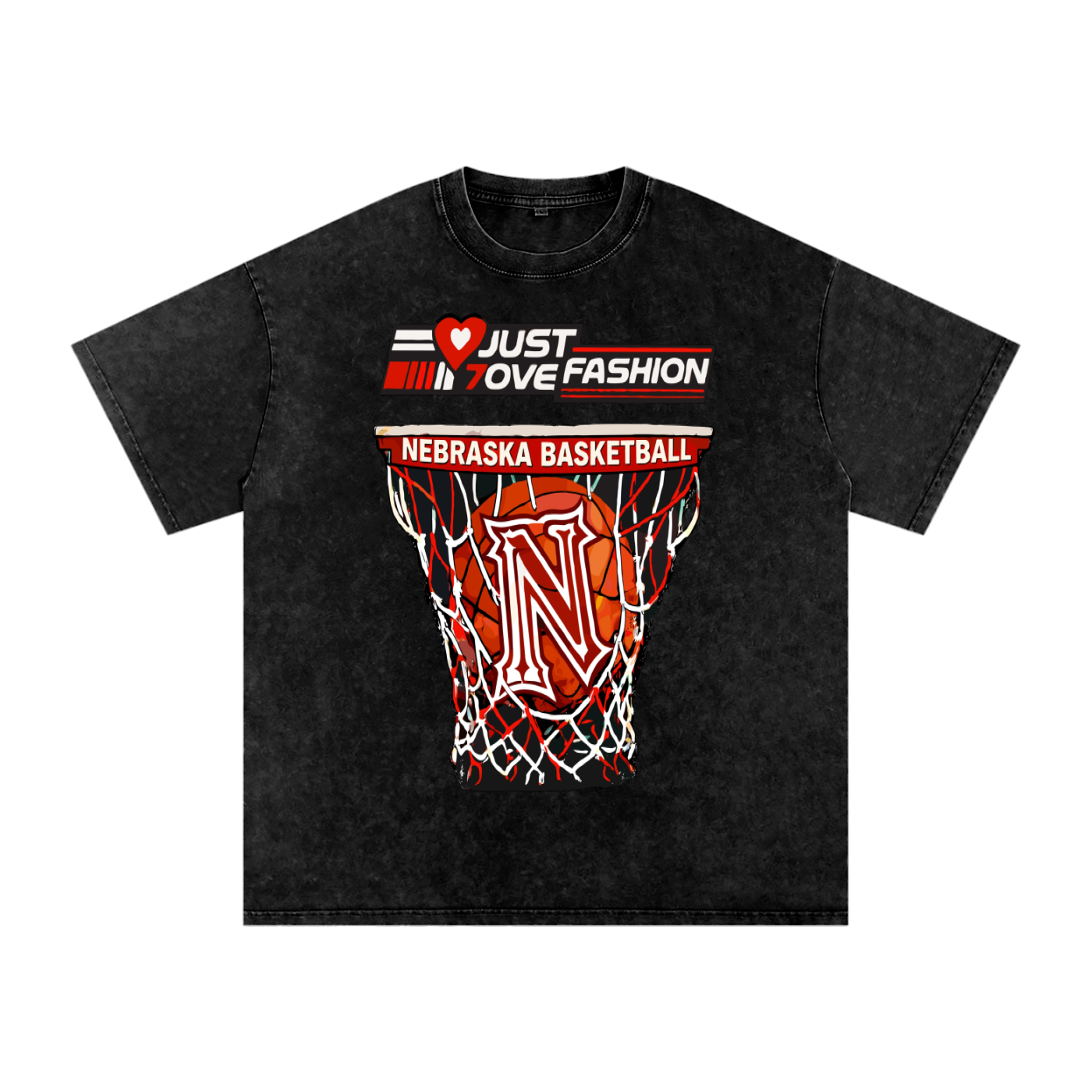 Snow Washed Oversized Cotton T-Shirt