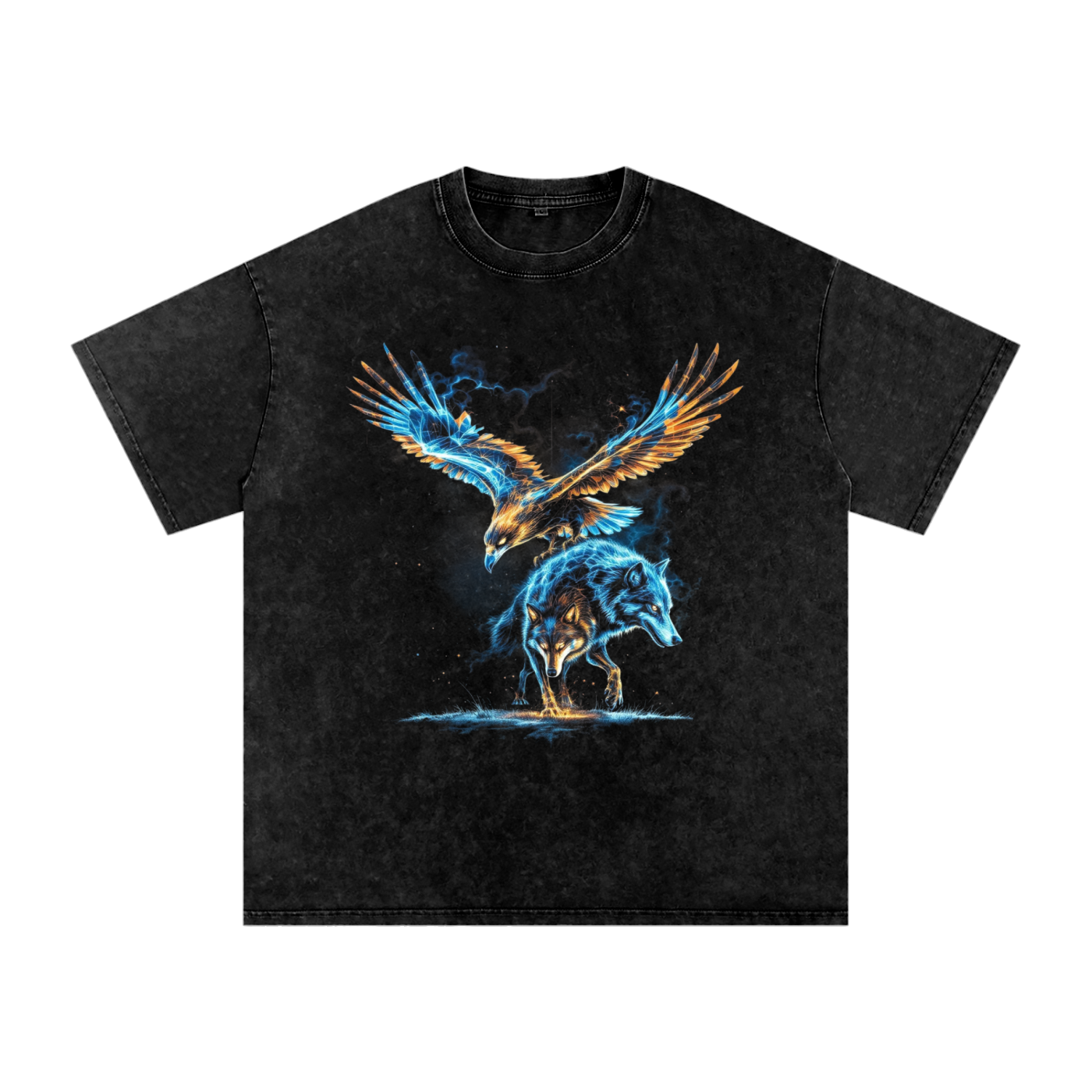 Snow Washed Oversized Cotton T-Shirt