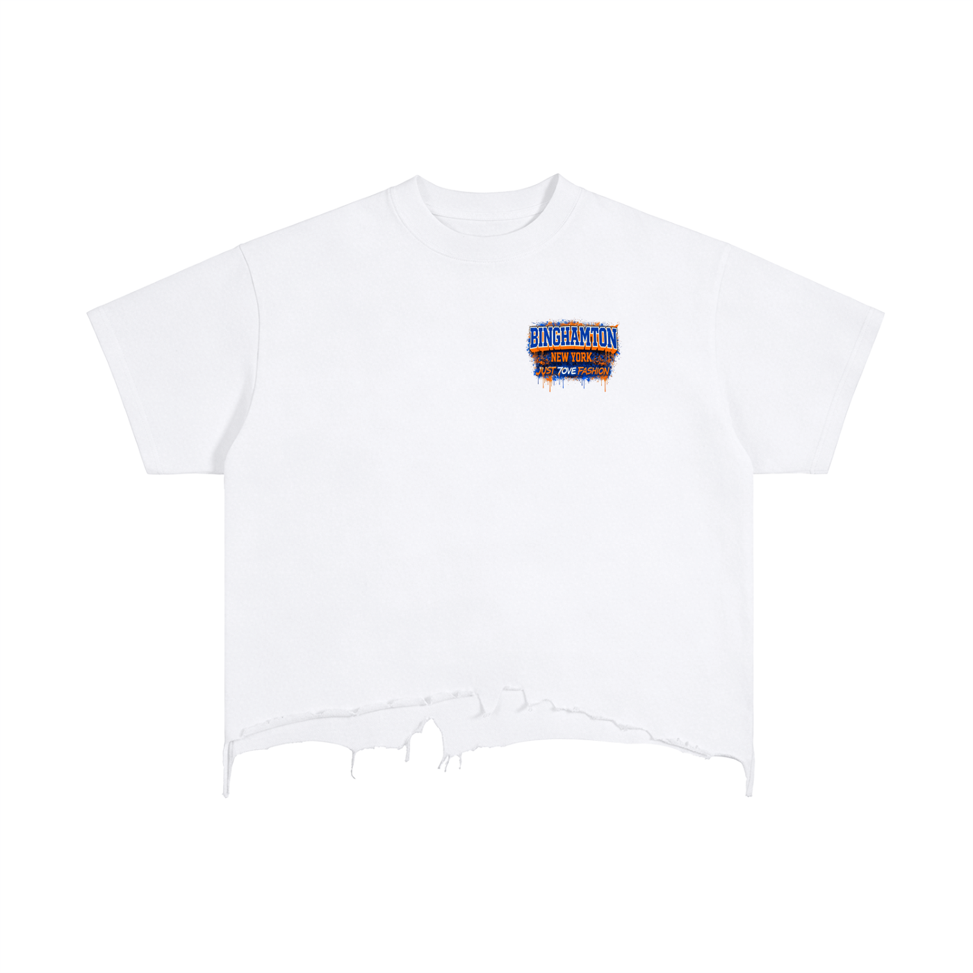 Vintage Wash Boxy Distressed Hem T-Shirt