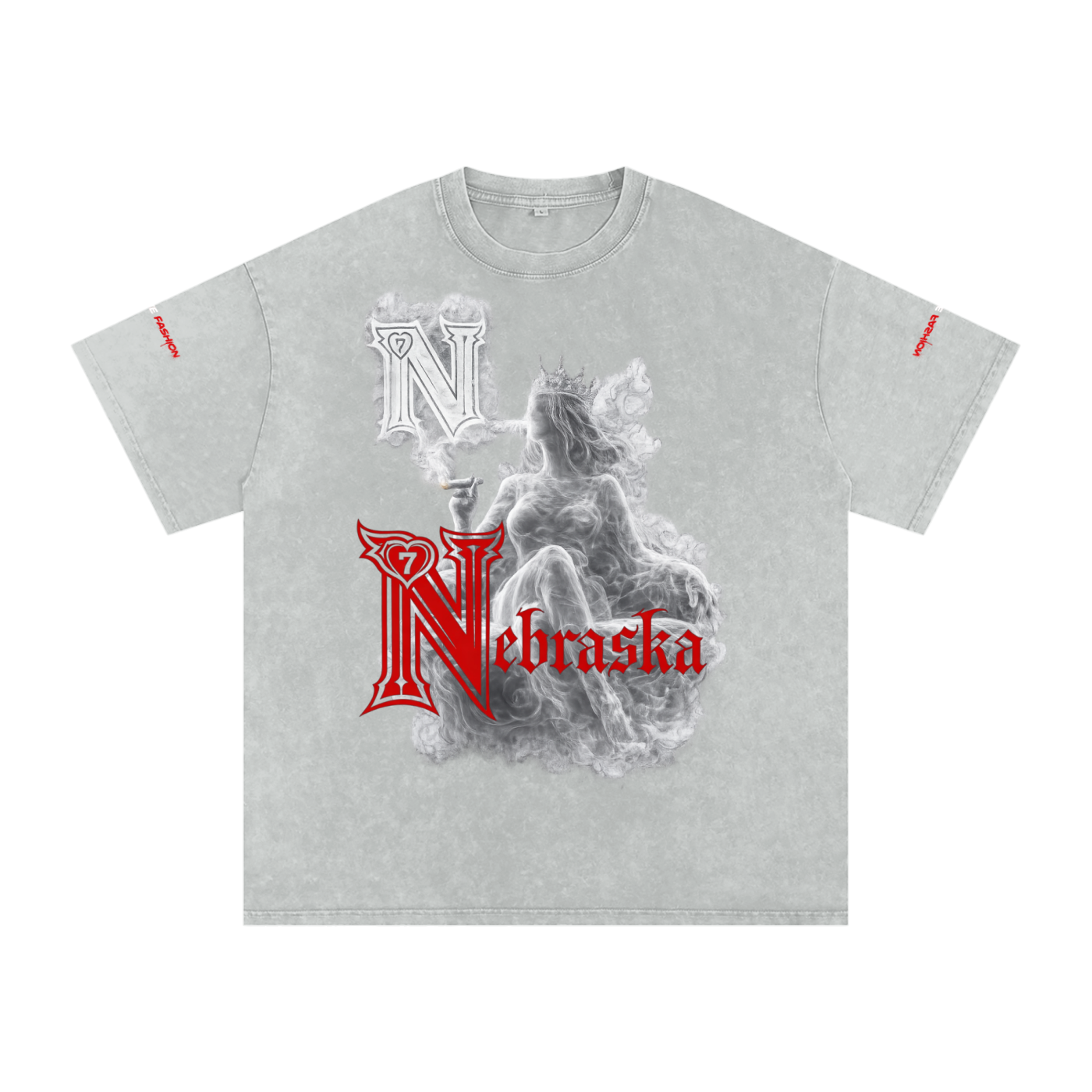 Snow Washed Oversized Cotton T-Shirt