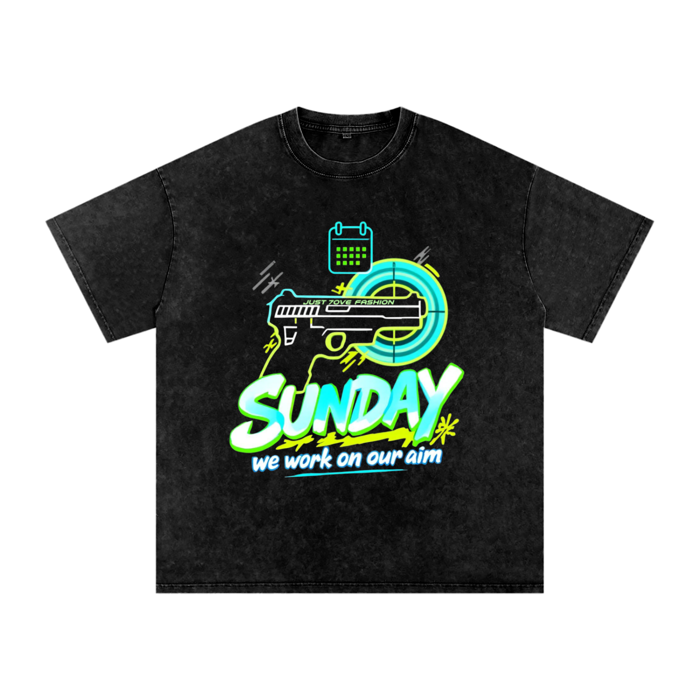 Snow Washed Oversized Cotton T-Shirt