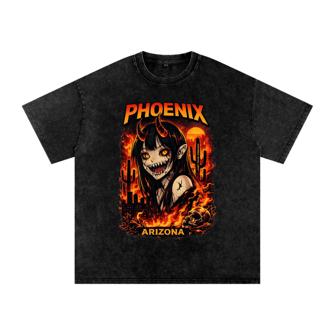 Snow Washed Oversized Cotton T-Shirt