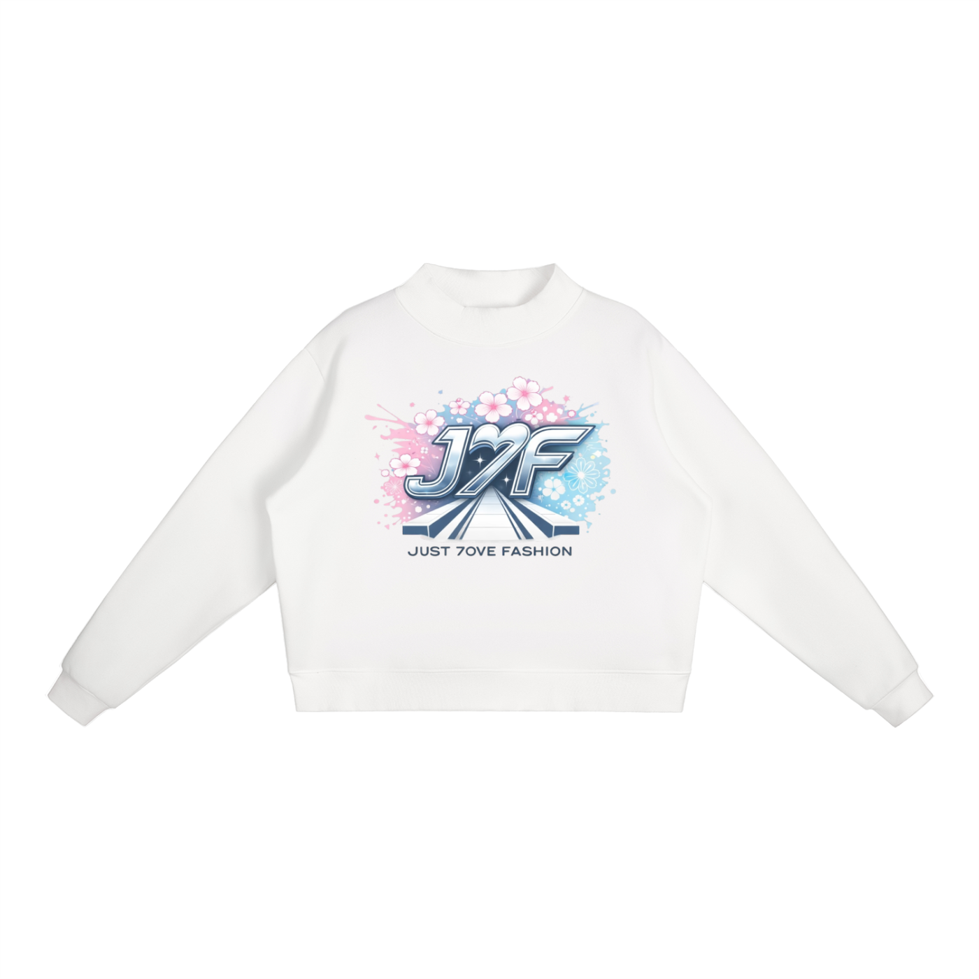 Essential Fleece Mock-Neck Crew Sweatshirt