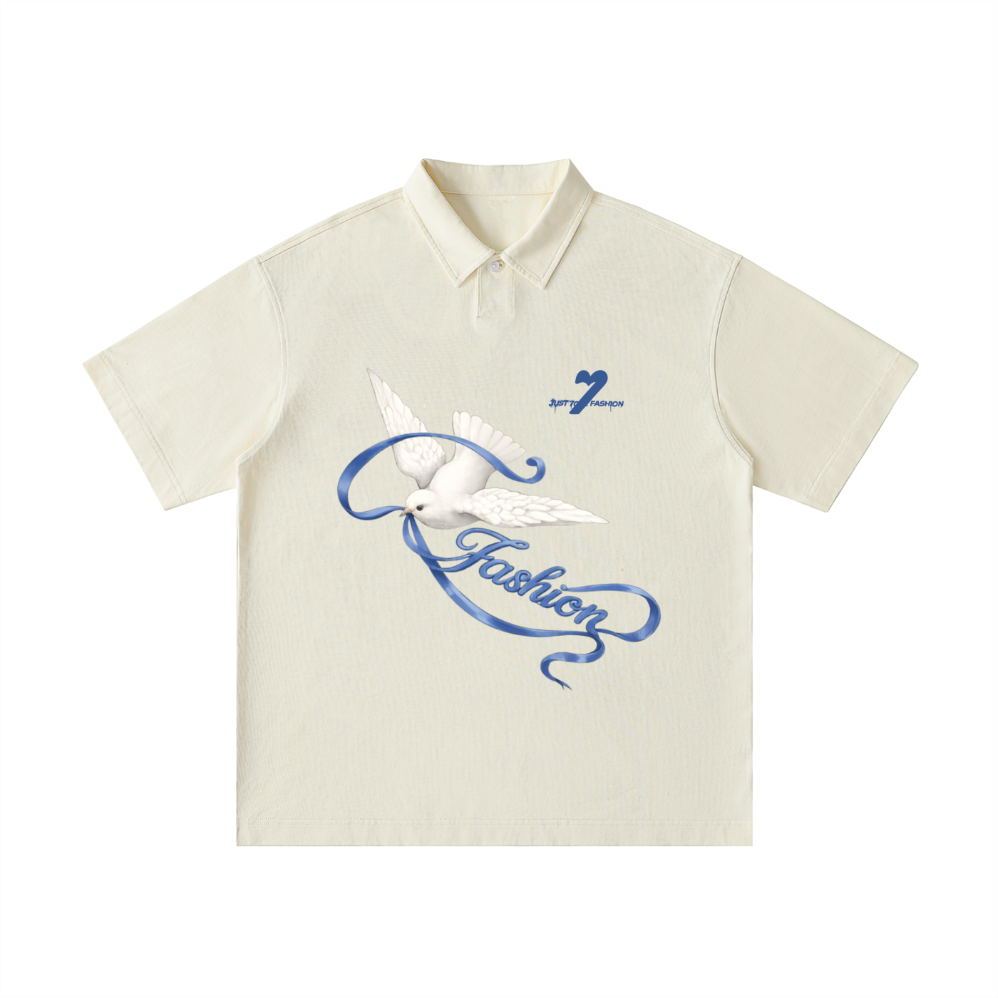 Loose Cotton Short-Sleeve Polo Shirt